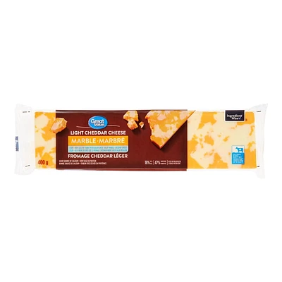 Fromage cheddar marbré léger Great Value 400 g