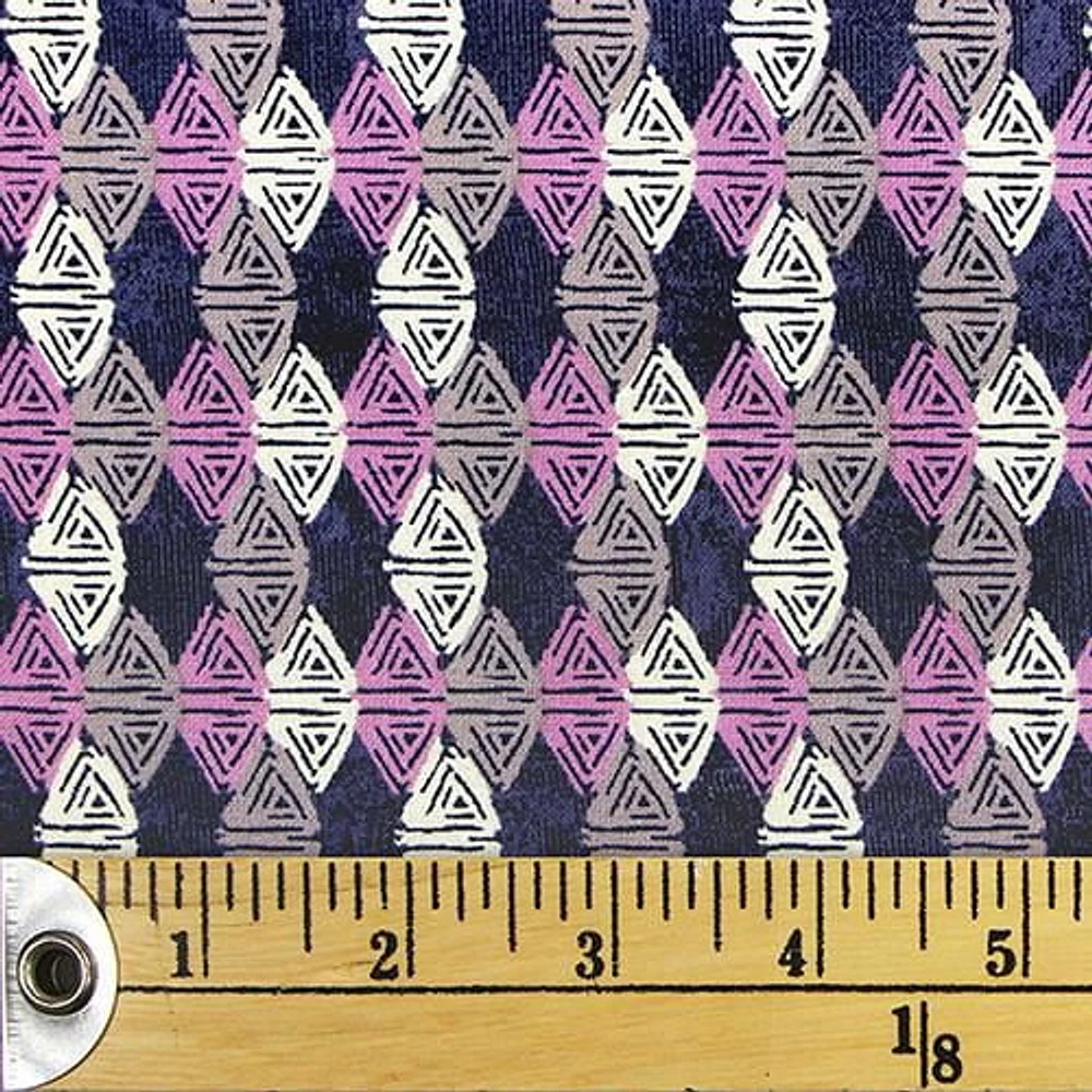 Fabric Creations Black with Grey, Pink and White Fans Fat Quarter Pre-Cut Fabric - 18" x 21" / 45cm x 53cm, 18" x 21" / 45cm x 53cm