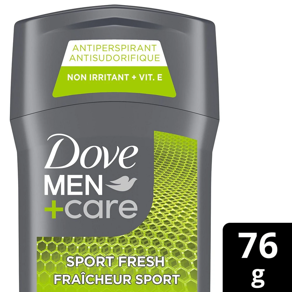 Dove Men+Care Antisudorifique en Bâton pour 72 h de protection contre la transpiration et les odeurs Sport Fresh avec vitamine E 76g