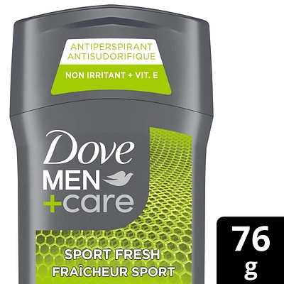 Dove Men+Care Antisudorifique en Bâton pour 72 h de protection contre la transpiration et les odeurs Sport Fresh avec vitamine E 76g