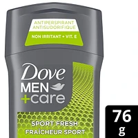 Dove Men+Care Antisudorifique en Bâton pour 72 h de protection contre la transpiration et les odeurs Sport Fresh avec vitamine E 76g