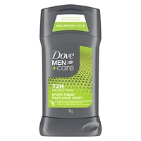 Dove Men+Care Antisudorifique en Bâton pour 72 h de protection contre la transpiration et les odeurs Sport Fresh avec vitamine E 76g
