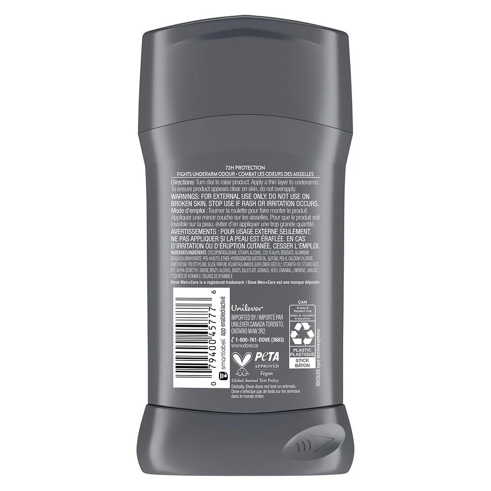 Dove Men+Care Antisudorifique en Bâton pour 72 h de protection contre la transpiration et les odeurs Sport Fresh avec vitamine E 76g