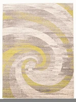 ECARPET Cora Ivory/Green Rug