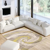 ECARPET Cora Ivory/Green Rug