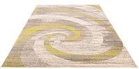 ECARPET Cora Ivory/Green Rug