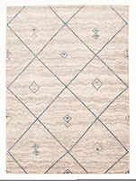 ECARPET Devos Ivory/Blue Rug