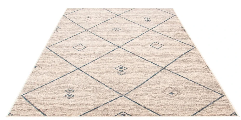 ECARPET Devos Ivory/Blue Rug