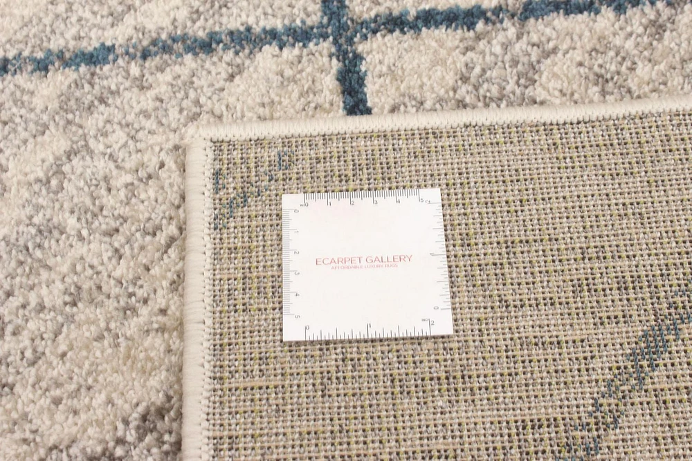 ECARPET Devos Ivory/Blue Rug