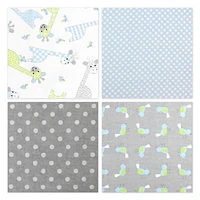 Fabric Creations Baby Boy Flannel Pre-Cut Pack, 4 x 1/2 yd