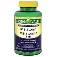 Spring Valley Melatonin 3mg, 200 Sublingual Tablets
