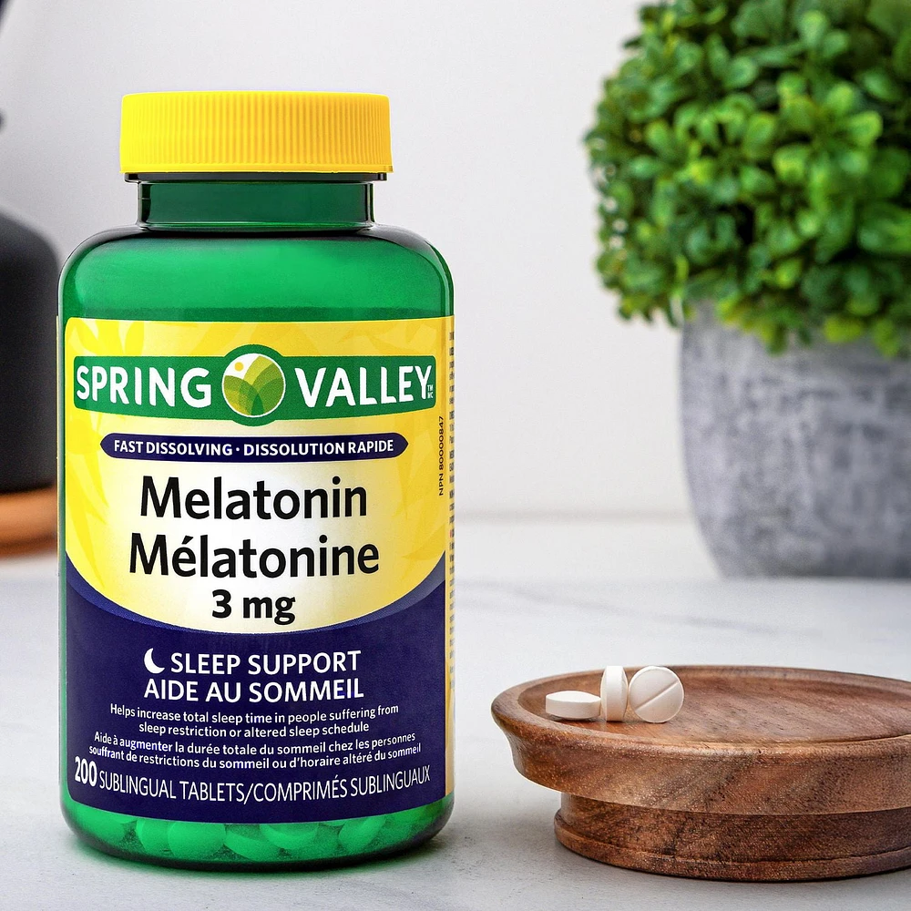 Spring Valley Melatonin 3mg, 200 Sublingual Tablets