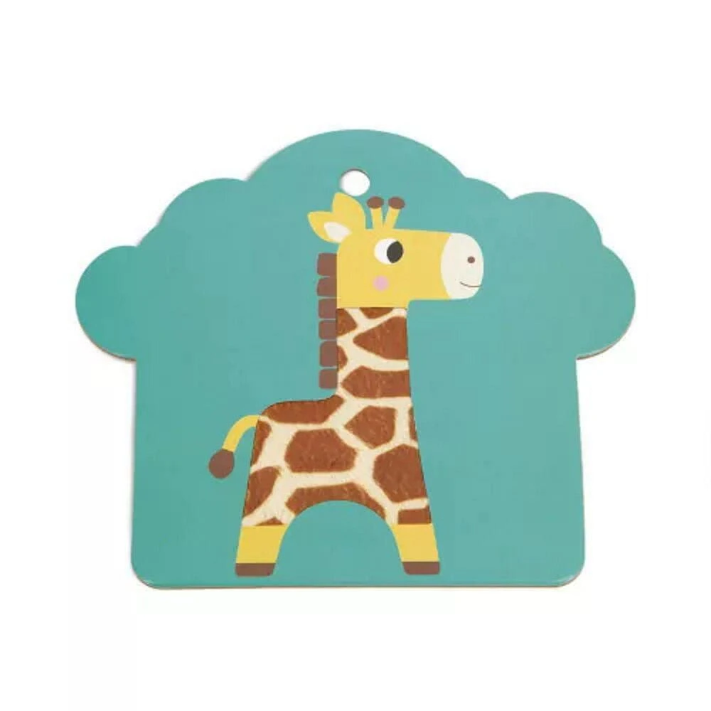 Janod Savannah Tactile Cards Set - 12 months to 3 years old - 7 cards.