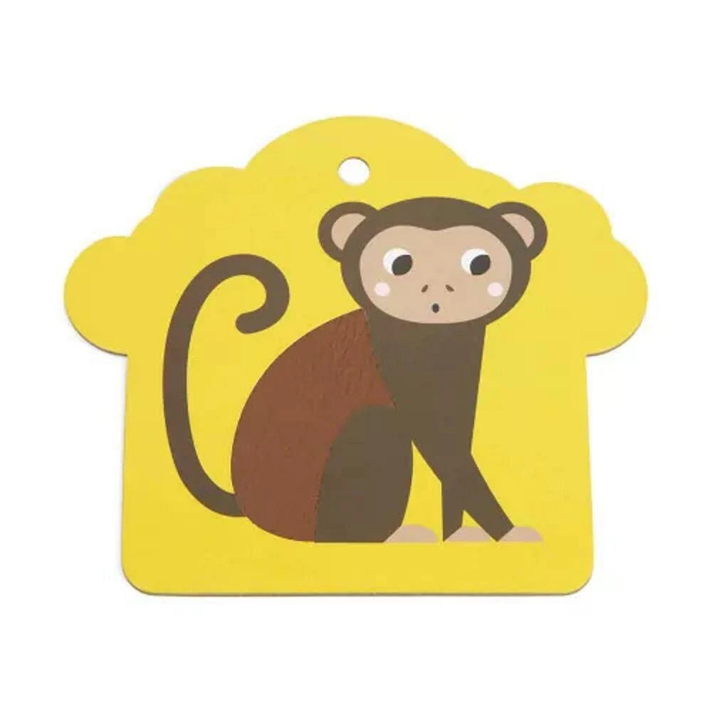 Janod Savannah Tactile Cards Set - 12 months to 3 years old - 7 cards.