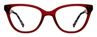 Christian Siriano Womens Prescription Eyeglasses, Monica, Red, 52.0-19.0-140