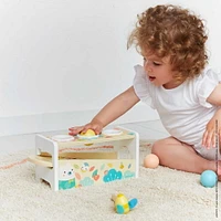 Pure Collection Tap Tap Xylo - Wooden Skill Game for Toddlers, 2-in-1 Xylophone and Hammer Toy, Educational and Fun