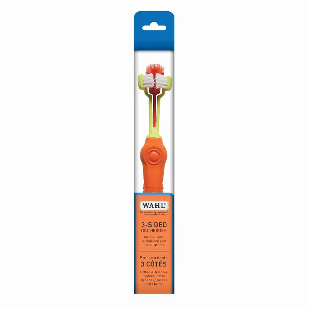 Wahl 3-sided Toothbrush for Dogs - Model 58481, Quick & efficient brushing