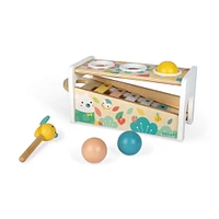 Pure Collection Tap Tap Xylo - Wooden Skill Game for Toddlers, 2-in-1 Xylophone and Hammer Toy, Educational and Fun