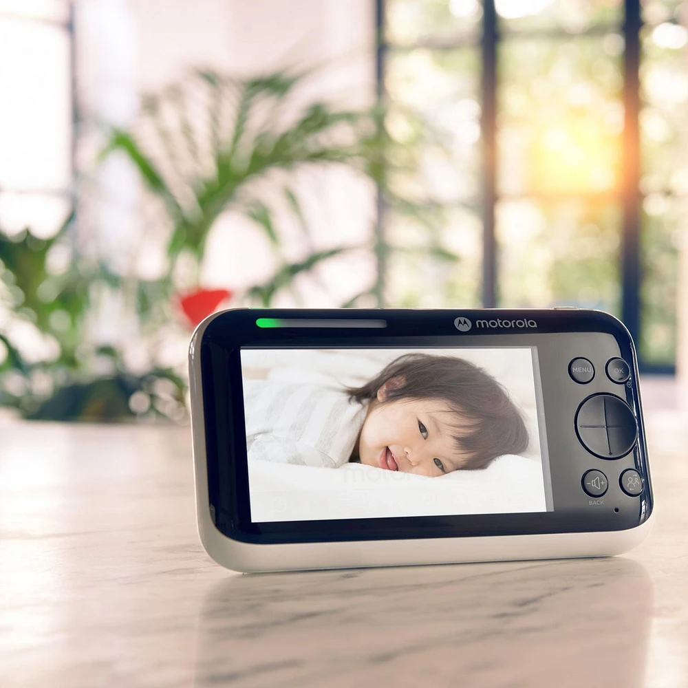 Moniteur bébé Motorola PIP1610 Connect Wi-Fi HD motorisé - Blanc