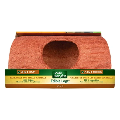 Wild Harvest Edible Logz Hideaway for Small Animals