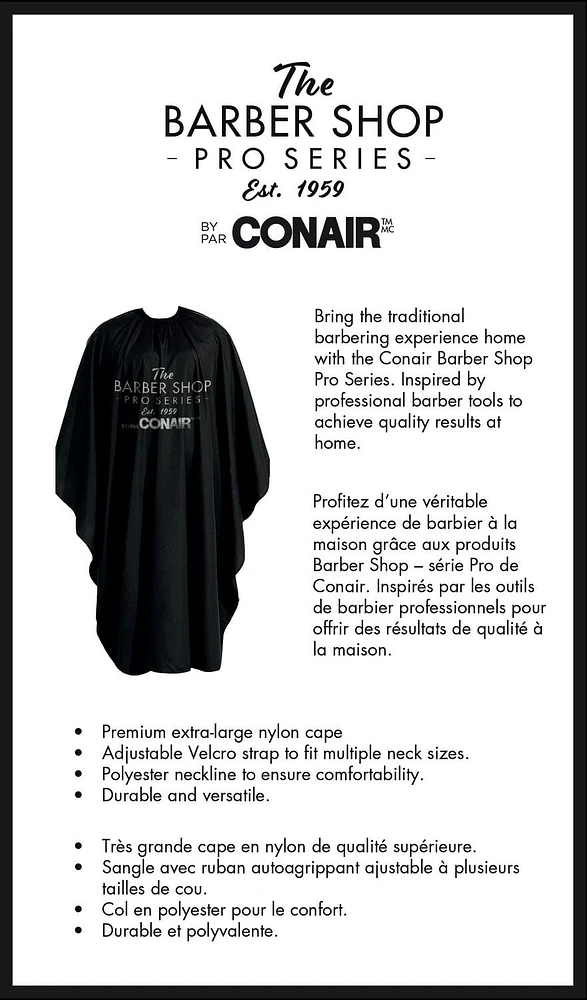 The Barber Shop Pro Series Cutting Cape