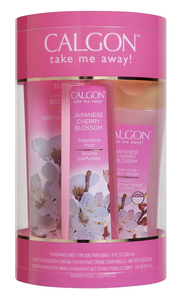 Calgon Take Me Away! Japanese Cherry Blossom 4 Piece Gift Set