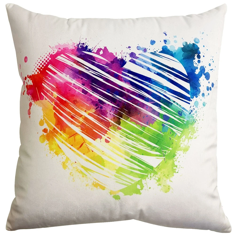 hometrends Pride Abstract Heart Decorative Pillow