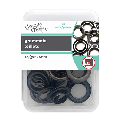 Unique Creativ 11 mm Gunmetal Grommets