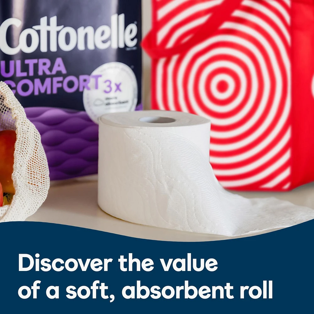 Papier hygiénique Cottonelle Ultra Comfort, papier hygiénique robuste, 12 méga rouleaux (12 méga rouleaux = 48 rouleaux ordinaires), 244 feuilles par rouleau