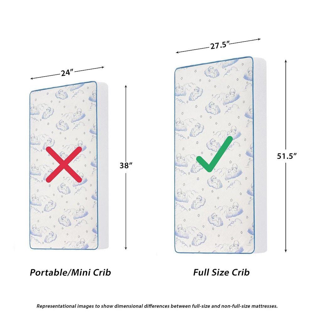Rêve sur Moi Respirant 6 " Pleine Taille Ferme Mousse Berceau et Enfant Lit Matelas, Modèle # BR-6E6CL