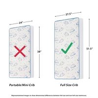 Dream On Me Breathable 6" Full Size Firm Foam Crib and Toddler Bed Mattress, Model #BR-6E6CL