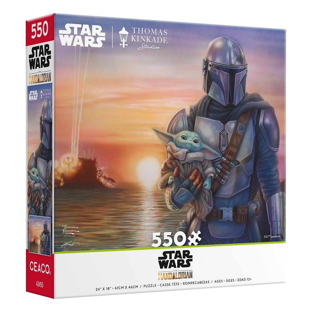 Ceaco Thomas Kinkade Star Wars Mandalorian: A New Direction Jigsaw Puzzle - 550pc