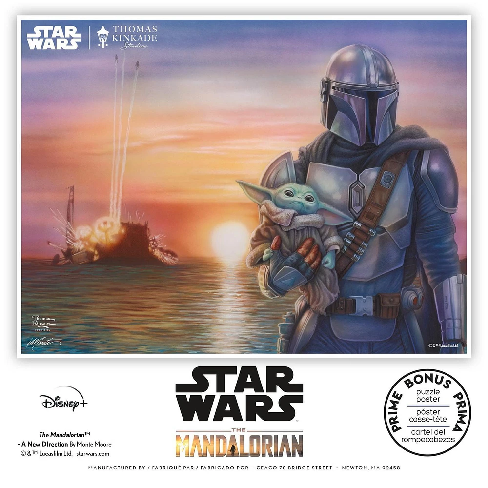 Ceaco Thomas Kinkade Star Wars Mandalorian: A New Direction Jigsaw Puzzle - 550pc