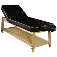 Master Massage 30" Harvey Tilt Stationary Massage Table two section Tilting Backrest Spa Salon Bed - Black