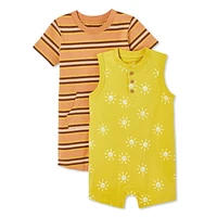 Lot de 2 barboteuses George pour bébés garçons Tailles 0-24 mois