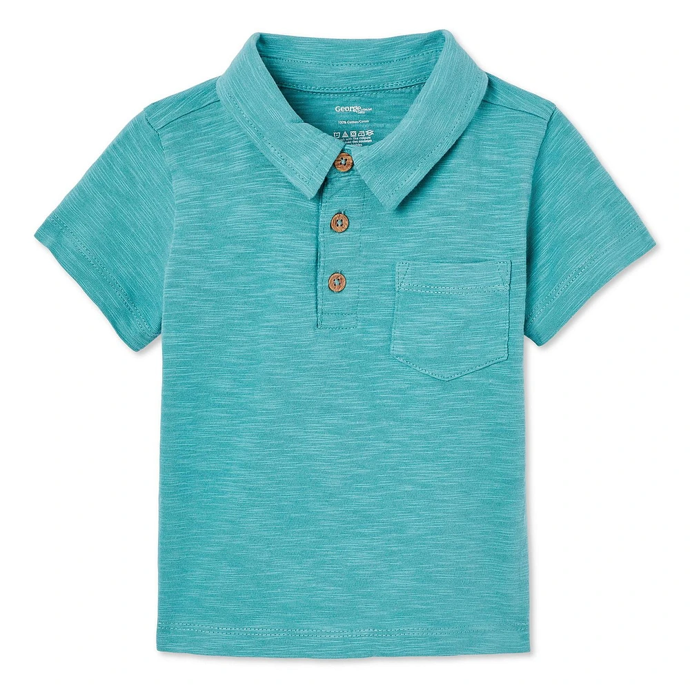 George Baby Boys' Short Sleeve Polo, Sizes 0-24 months