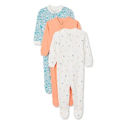 George Baby Girls' Sleeper 3-Pack