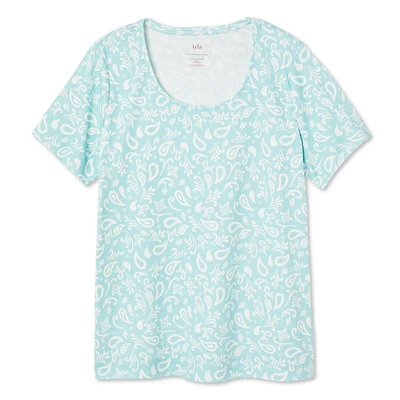 T-shirt à encolure ras du cou Iyla plus pour femmes