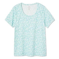 T-shirt à encolure ras du cou Iyla plus pour femmes