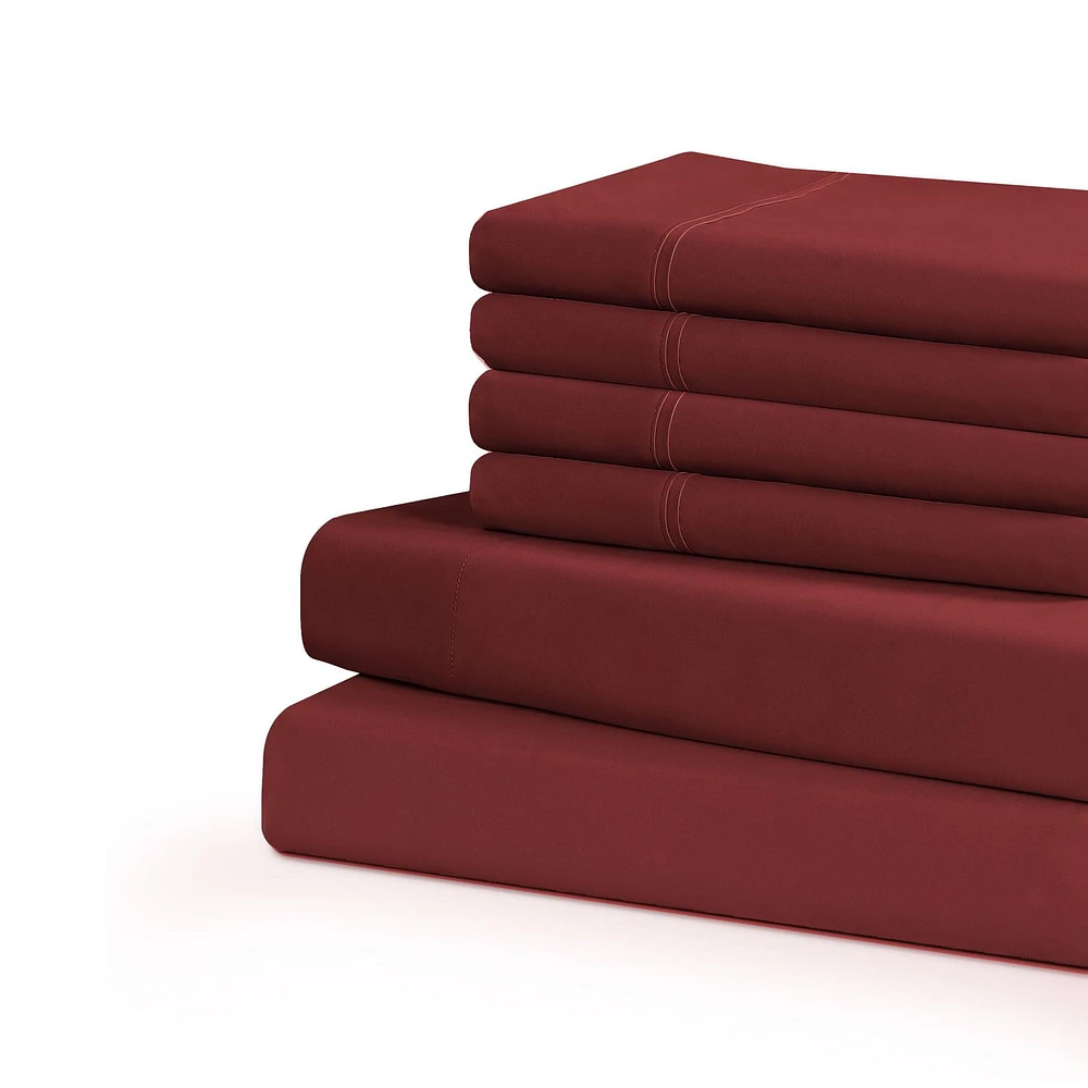 1800 Series Microfiber Sheet Set with Bonus Pillowcases