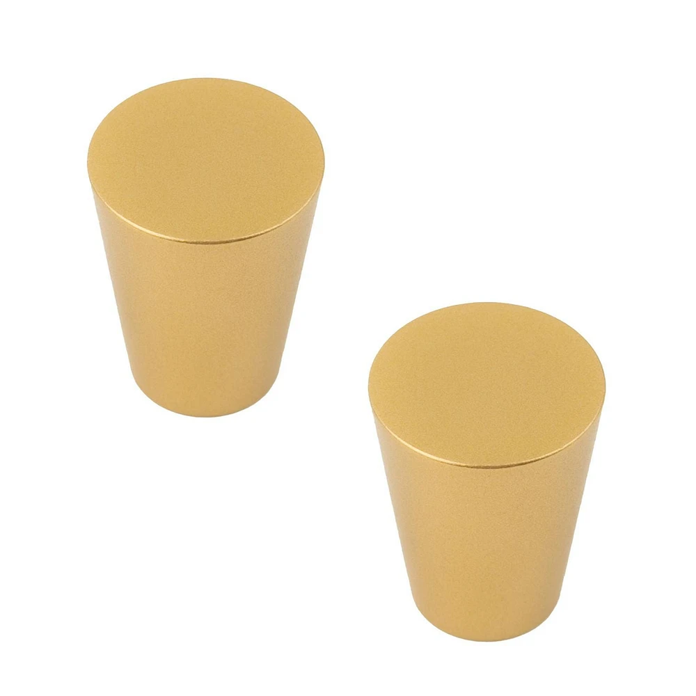 Era Peg Knob 2-Pack Gold, 0.79 x 0.79 x 1 in.