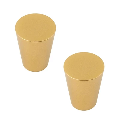 Era Peg Knob 2-Pack Gold, 0.79 x 0.79 x 1 in.