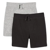 Lot de 2 shorts en tissu éponge bouclé George pour petits garçons Tailles 2T-5T