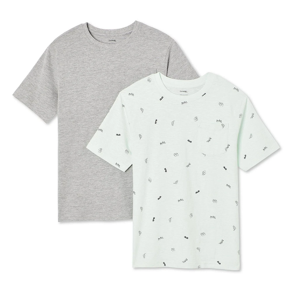 George Boys' Crew Neckline Tee 2-Pack, Sizes XS-XL