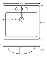 American Imaginations21.5-in. W Ceramic Top SetAI-21349