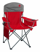 Coleman Cooler Quad Chair, Red-Grey