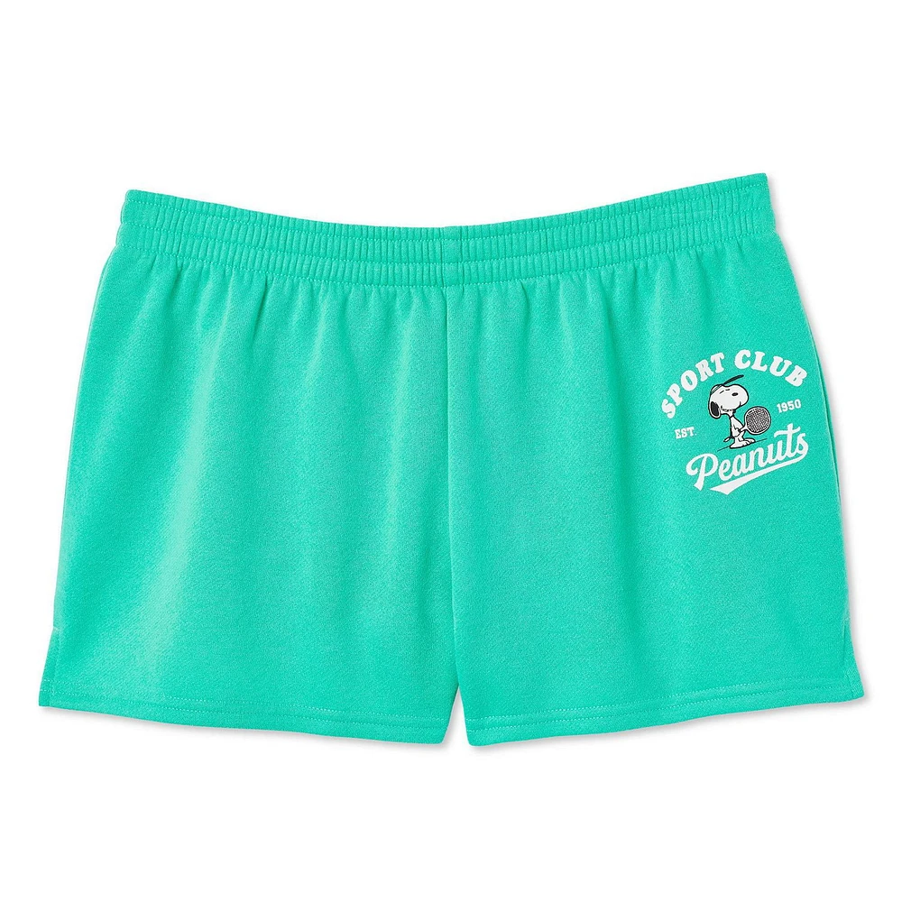 Peanuts Women's Snoopy Fleece Short, Sizes XS-XL
