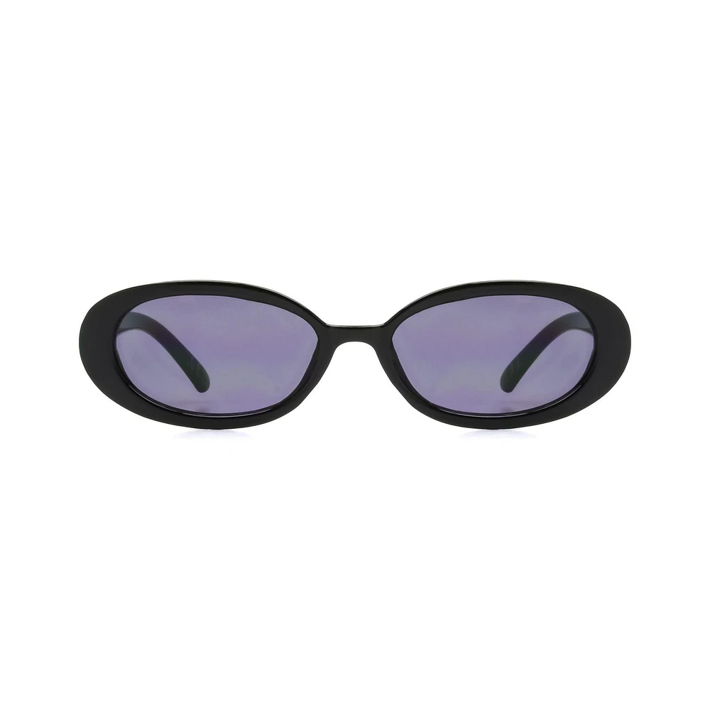 Madden NYC Black Oval Sunglasses