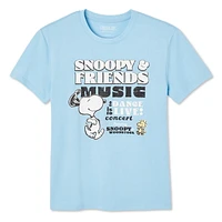 T-shirt ajusté coupe garçonne Snoopy et ses amis Peanuts pour femmes