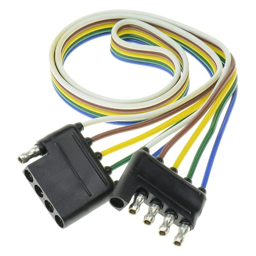 Blue Dog Marine 5-Way 24" Trailer Wire Harness, Trailer Light Wiring Harness Extension Kit 5 Wires